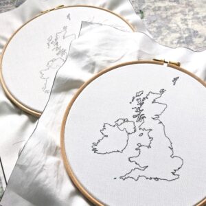 UK and Ireland Map Fabric